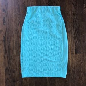 Teal stretchy skirt